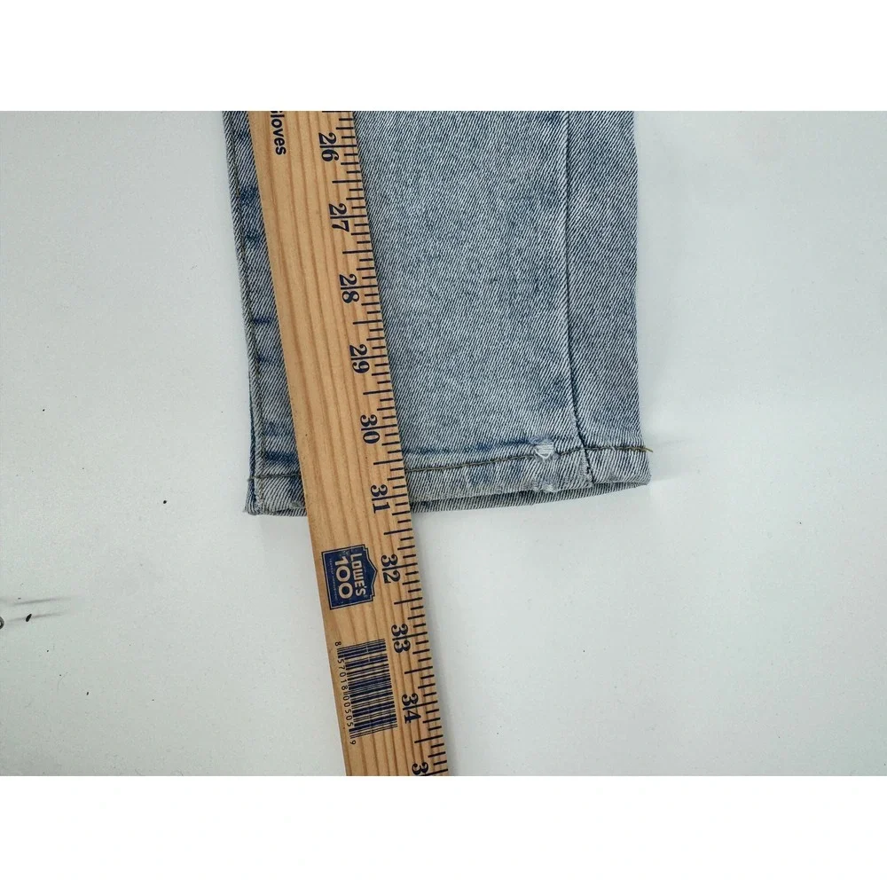 BWEROTT Mens Distressed Light Wash Jeans with Spider Patches Size 35x31